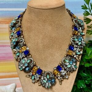 Multi gem statement necklace